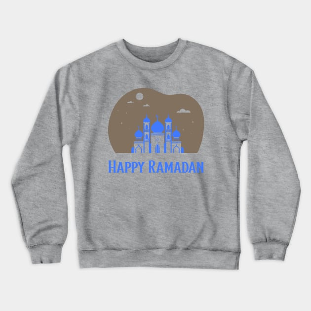 Happy Ramadan Crewneck Sweatshirt by Tip Top Tee's